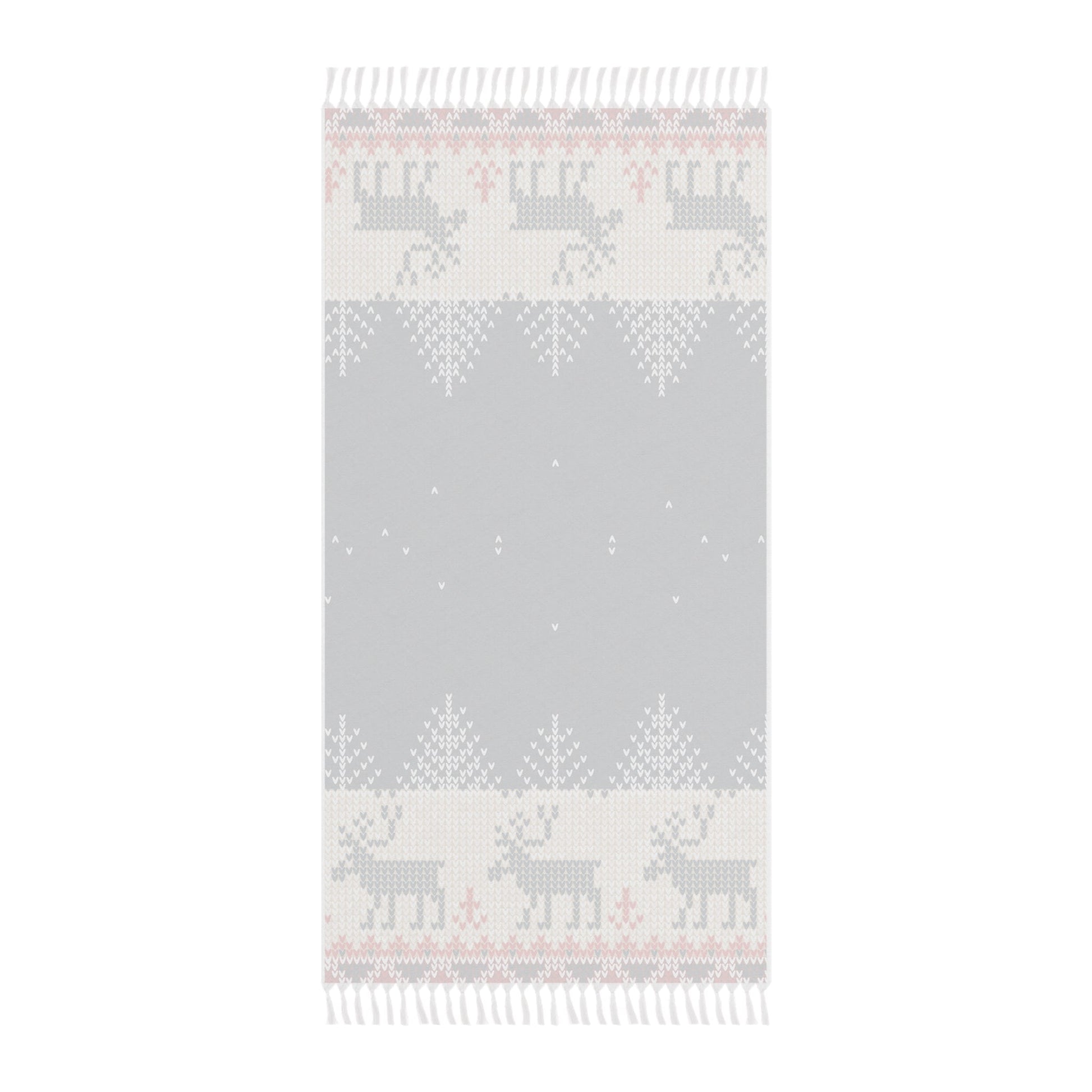 Home Decor Ugly Reindeer Sweater Boho Blanket – Christmas in July Beach Throw | Made in USA