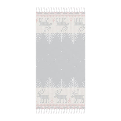 Home Decor Ugly Reindeer Sweater Boho Blanket – Christmas in July Beach Throw | Made in USA