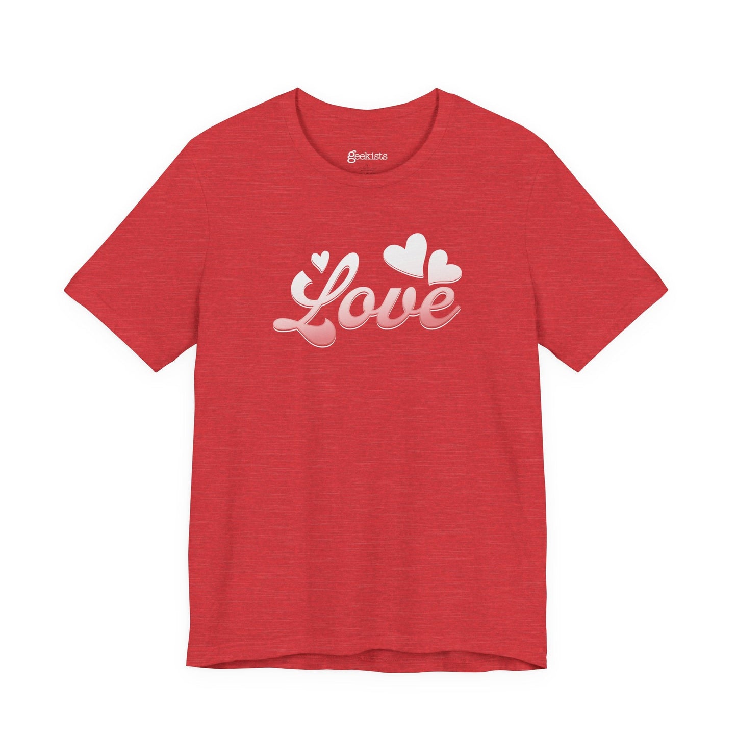 T-Shirt Love Heart Graphic Tee – Red Valentine’s Shirt