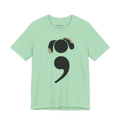 Bookish dog tee for grammar nerds and dog parents | variant