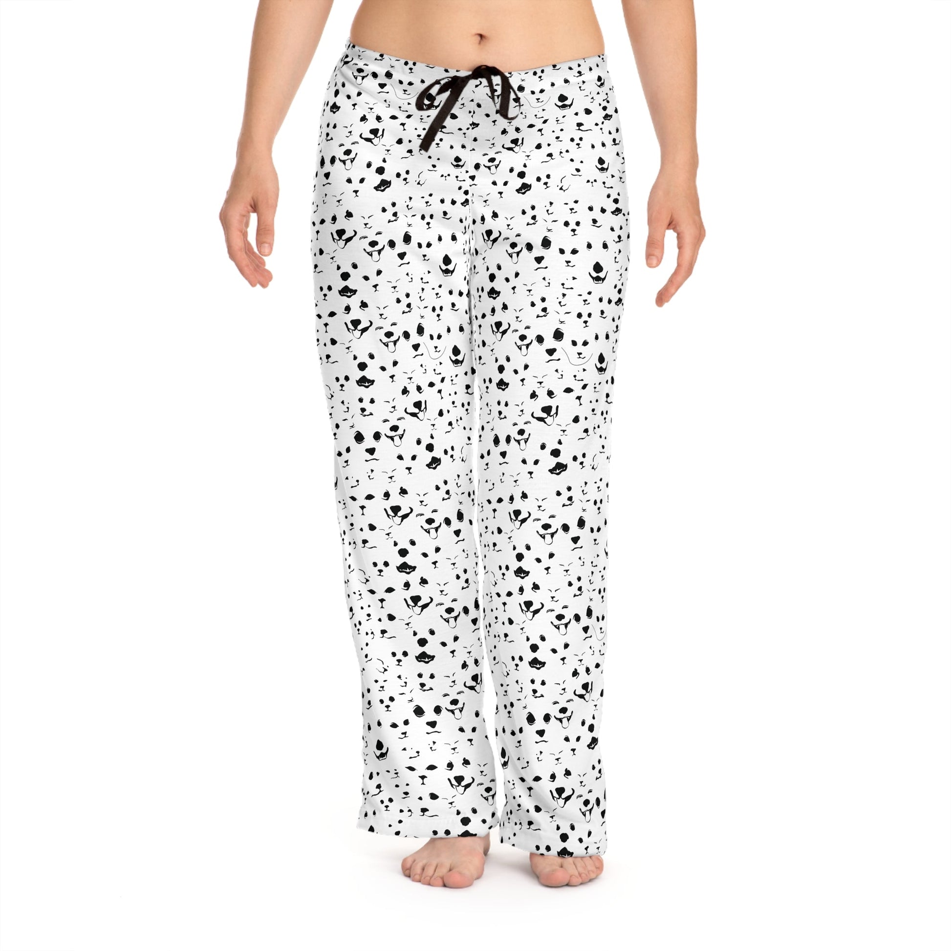 Black & White Pet Faces Pajama Pants | Funny Dog Lover Sleepwear | front shot