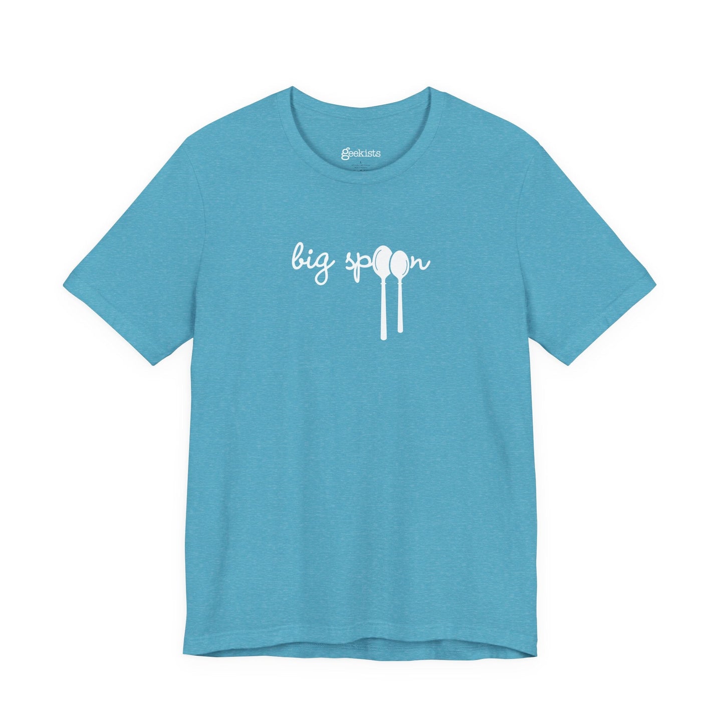 Heather Aqua / 4XL Clothing Stuff > Shirts & Tops > Short Sleeve Jersey Tee Big Spoon | Short Sleeve Jersey Tee