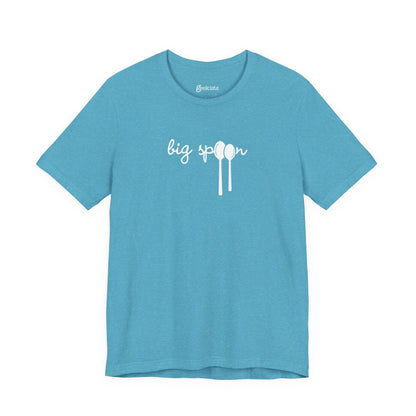 Heather Aqua / 4XL Clothing Stuff > Shirts & Tops > Short Sleeve Jersey Tee Big Spoon | Short Sleeve Jersey Tee