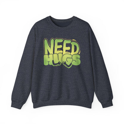 Need Hugs sweatshirt design – warm, comforting graphic for self-care and supportive gifting | variant