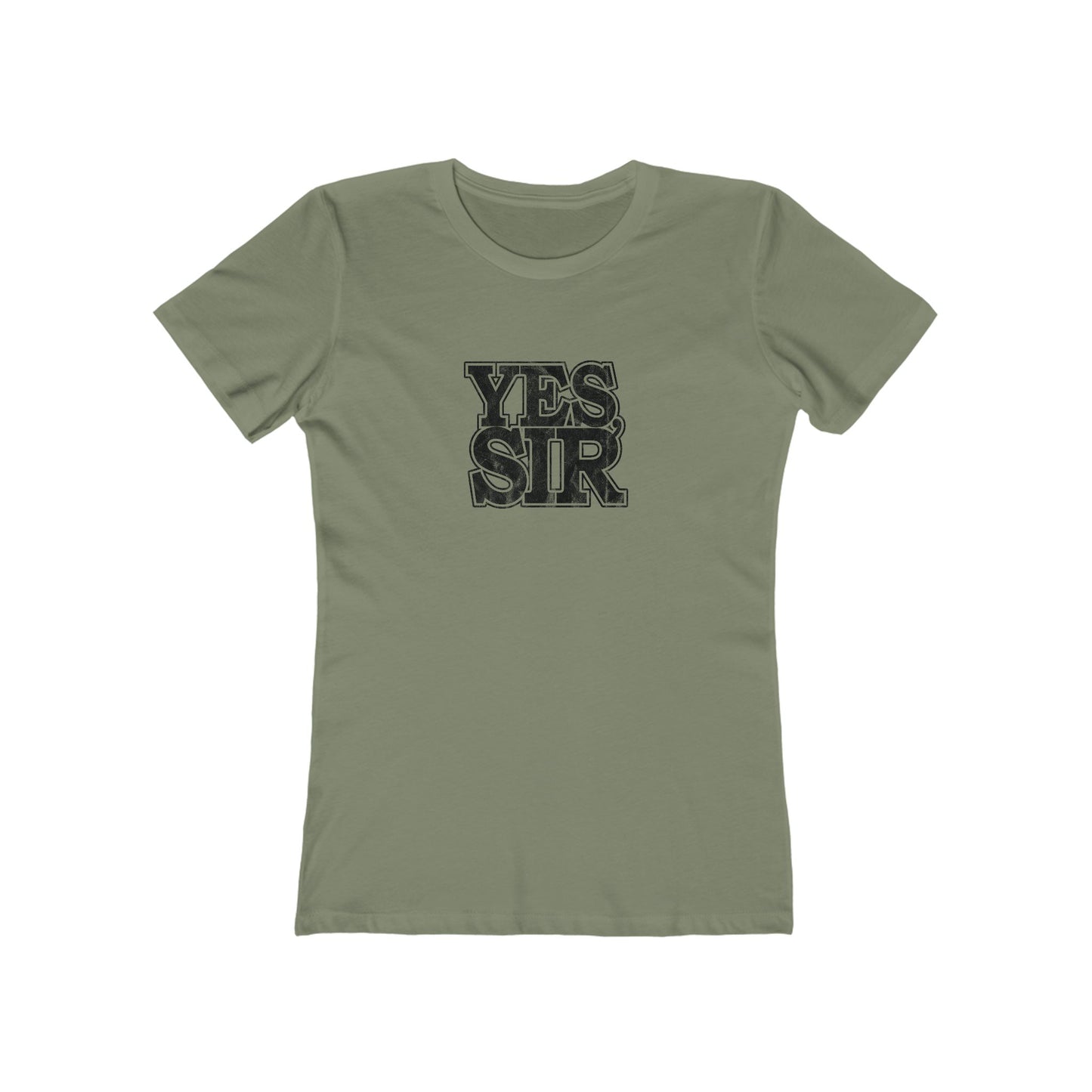 T-Shirt Yes Sir! Alpha Guy Military Nerd T-Shirt | Distressed Command Tees for Army Families