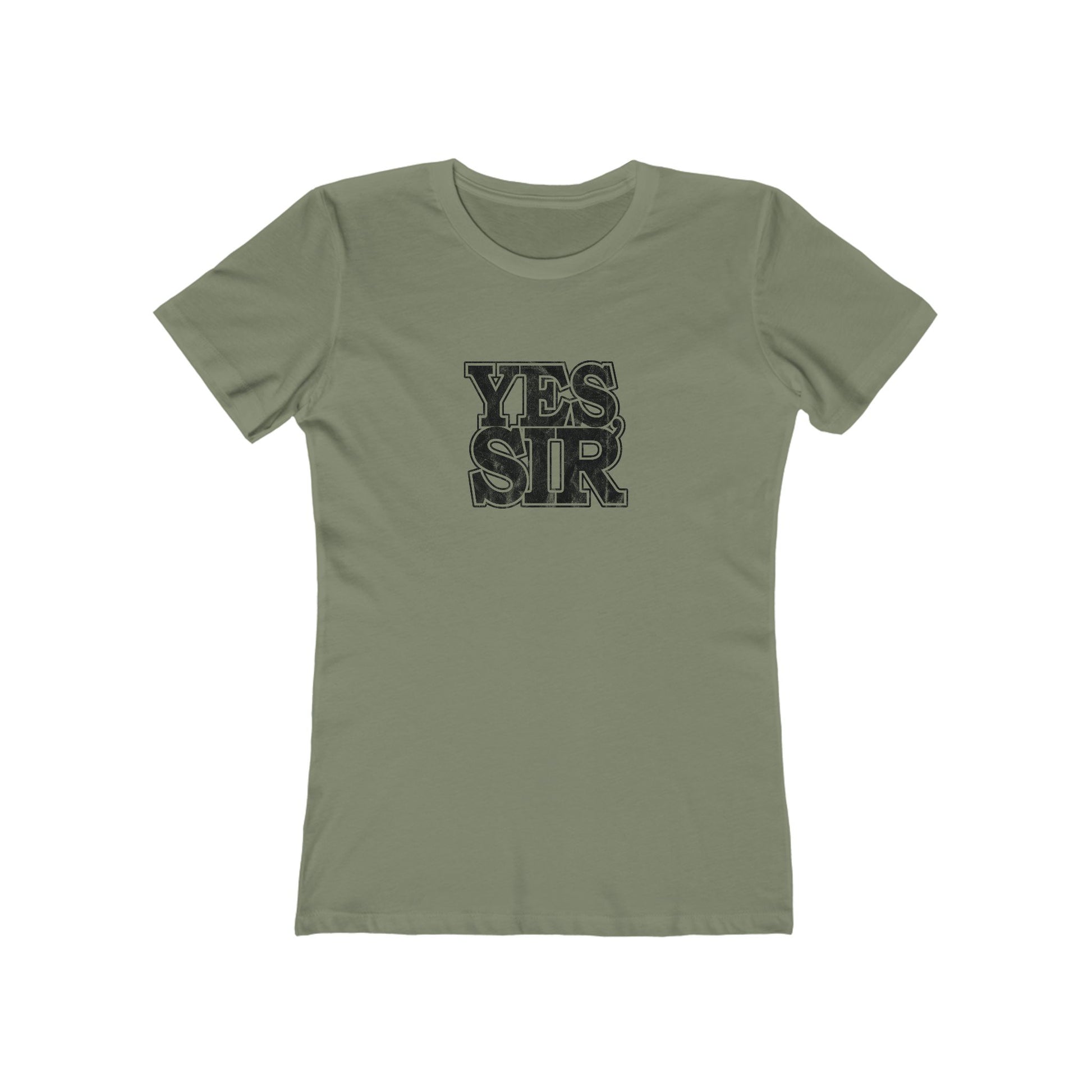 T-Shirt Yes Sir! Alpha Guy Military Nerd T-Shirt | Distressed Command Tees for Army Families