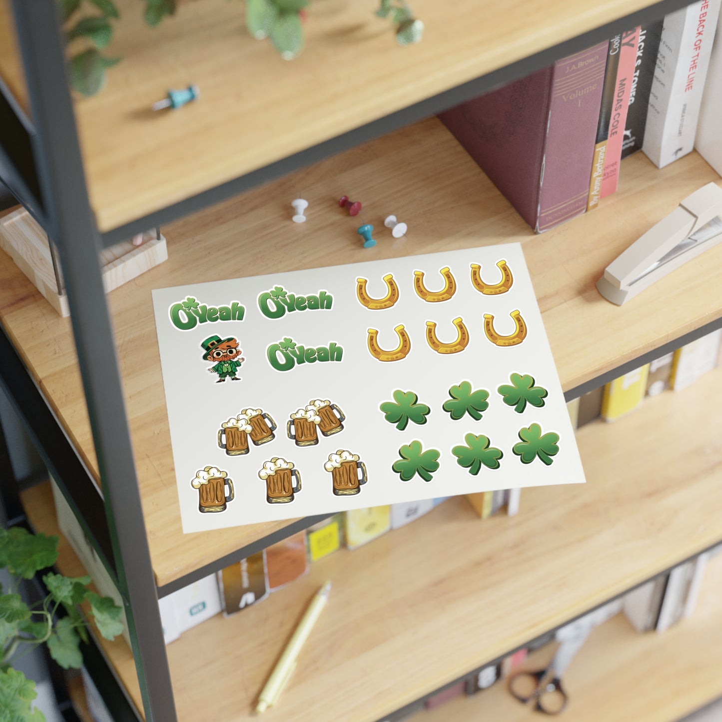 Find the Leprechaun Mini Stickers | Small St. Patrick’s Day Vinyl Decals | Shamrock Sticker Set