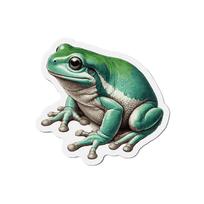 Stickers White’s Tree Frog Vinyl Magnet | Quirky Frog Gift for Biology Nerds | Magnetized Fun