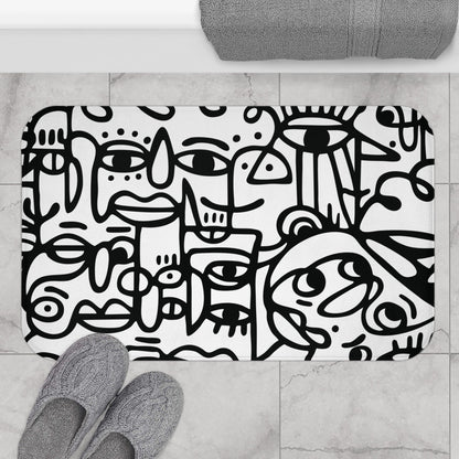 Peopling Memory Foam Bath Mat — Minimalist Design — Primary Image