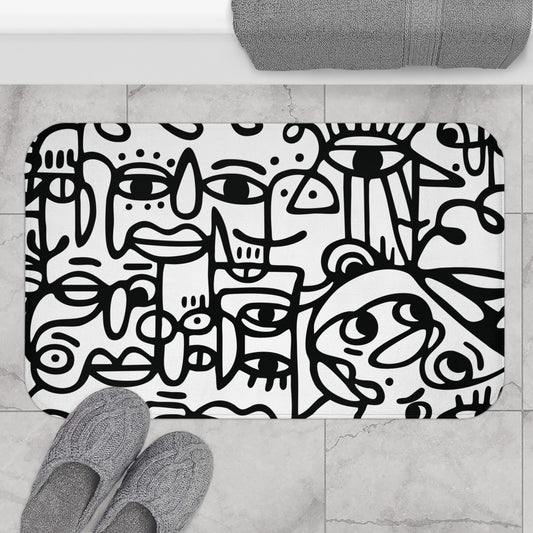 Peopling Memory Foam Bath Mat — Minimalist Design — Primary Image