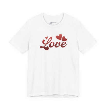 T-Shirt Love Heart Graphic Tee – Red Valentine’s Shirt