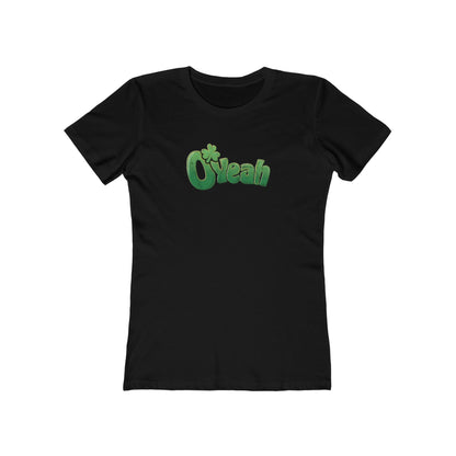 O'Yeah Retro Distressed Women's T-Shirt | Funny Irish Tee | Vintage-Looking St. Paddy’s Day Shirt