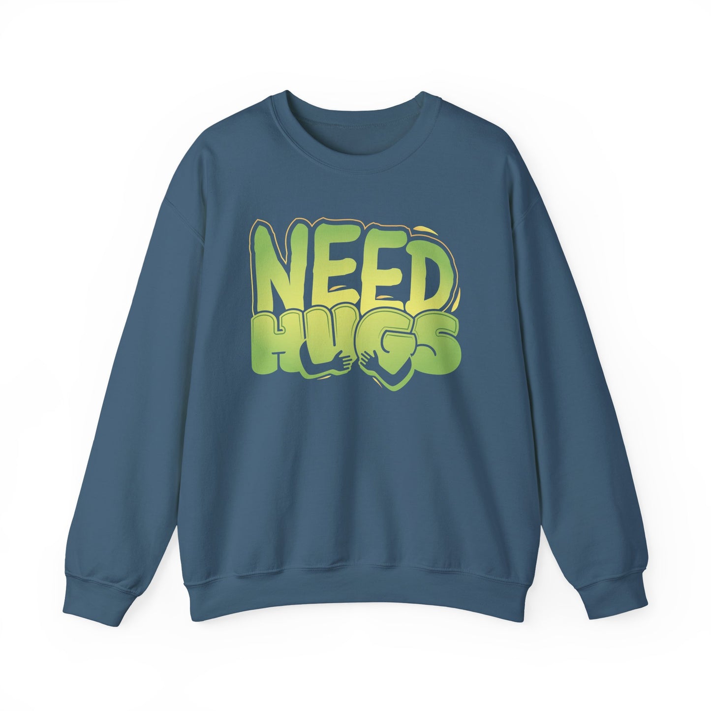 Need Hugs sweatshirt design – warm, comforting graphic for self-care and supportive gifting | variant