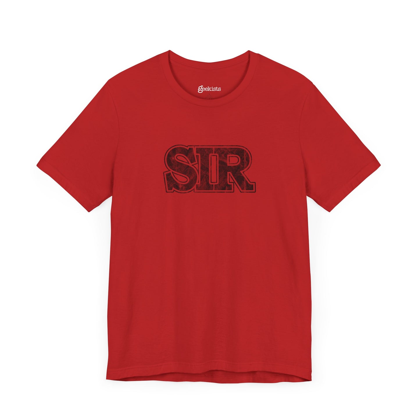 Red-3XL T-Shirt Sir Yes Sir! Alpha Guy Military Nerd | Distressed Command T-Shirts for LGBTQ+ Army Families