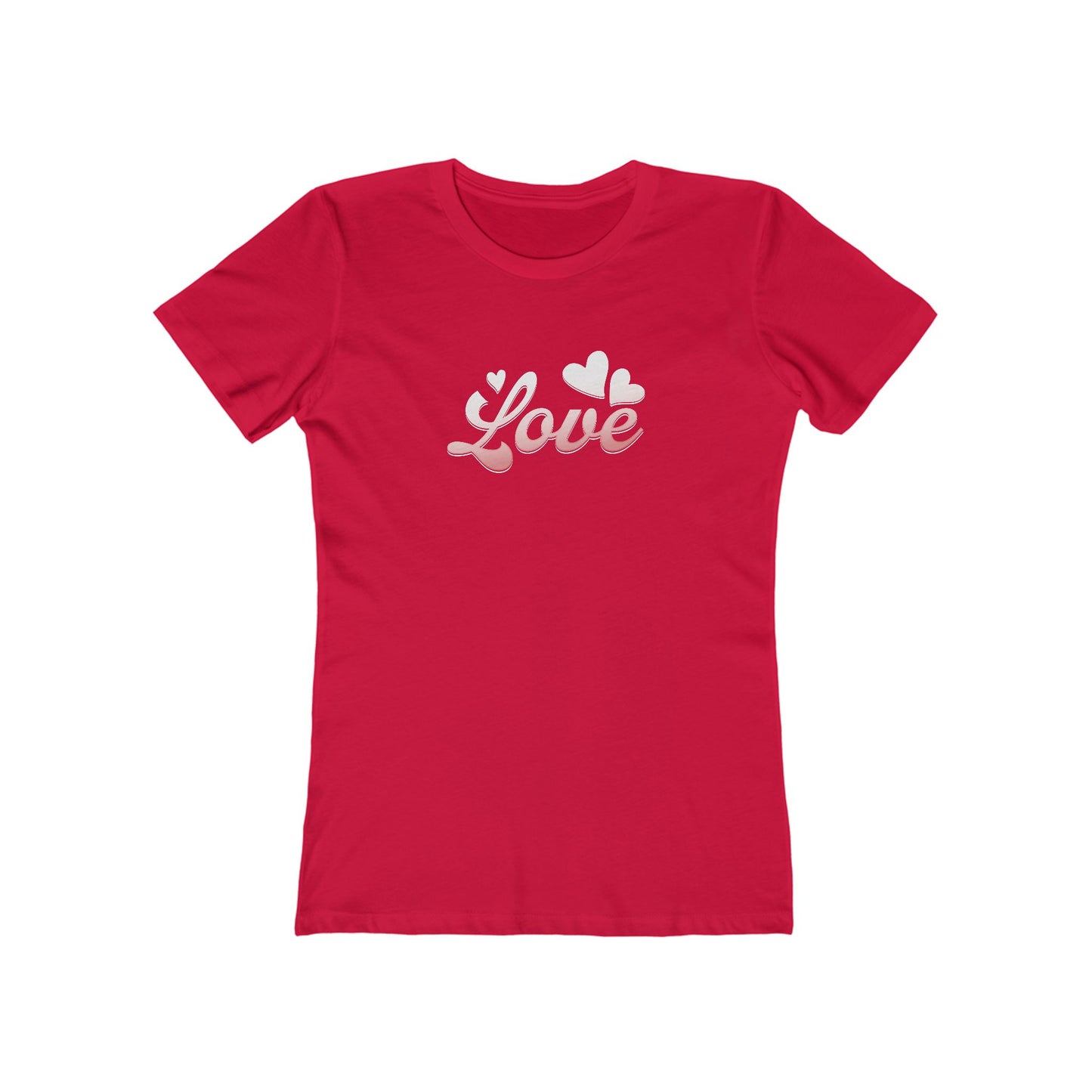 Solid-Red-3XL T-Shirt Bursting with Love Women’s Boyfriend Tee | Romantic Valentine’s Shirt | Red & Pink for Feb 14