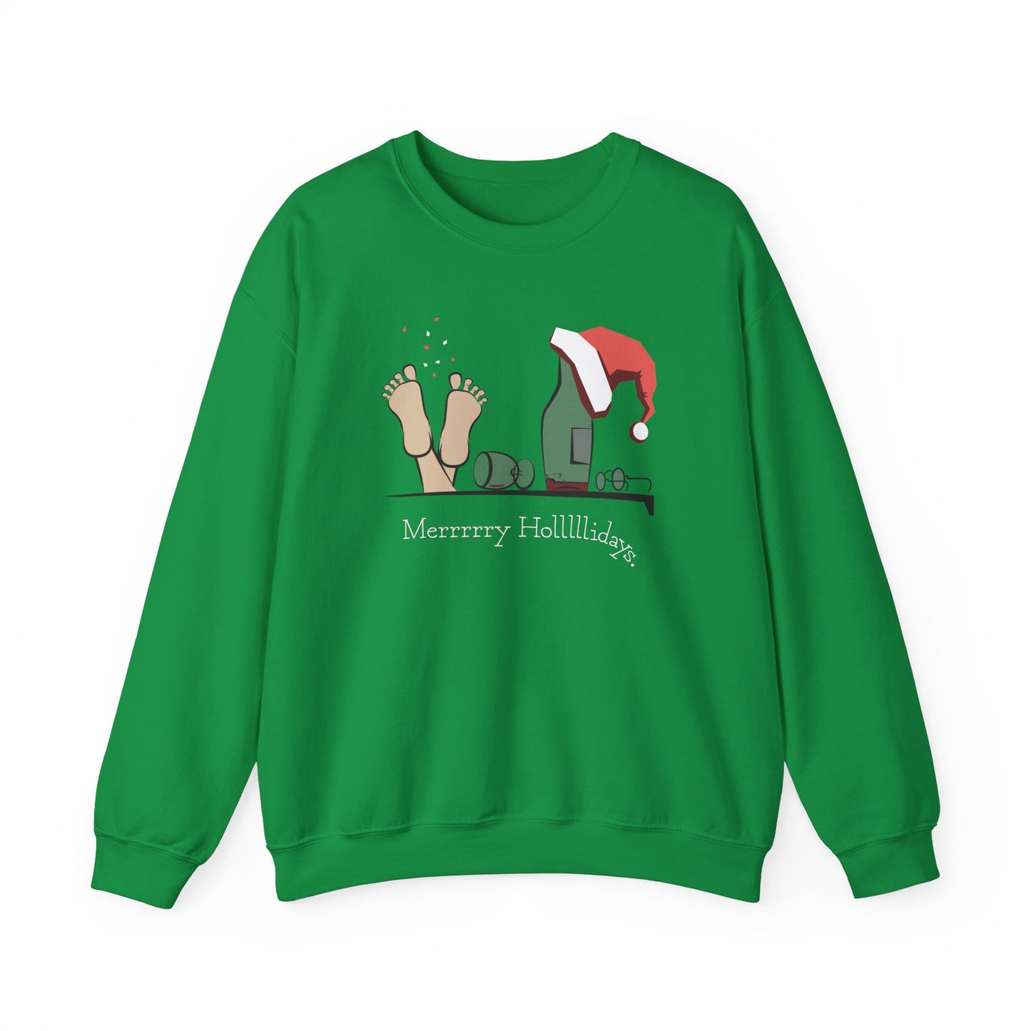 Sweatshirt Merry Holidays Drunk Santa Pullover Sweatshirt | Cozy Funny Christmas Sweater for Winter