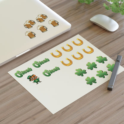 Find the Leprechaun Mini Stickers | Small St. Patrick’s Day Vinyl Decals | Shamrock Sticker Set