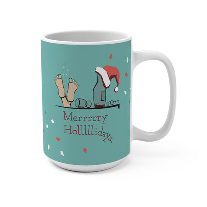 Mug Drunk Santa Mug | Merry Holidays Coffee Mugs for Christmas Brunch Afterparties | 15oz