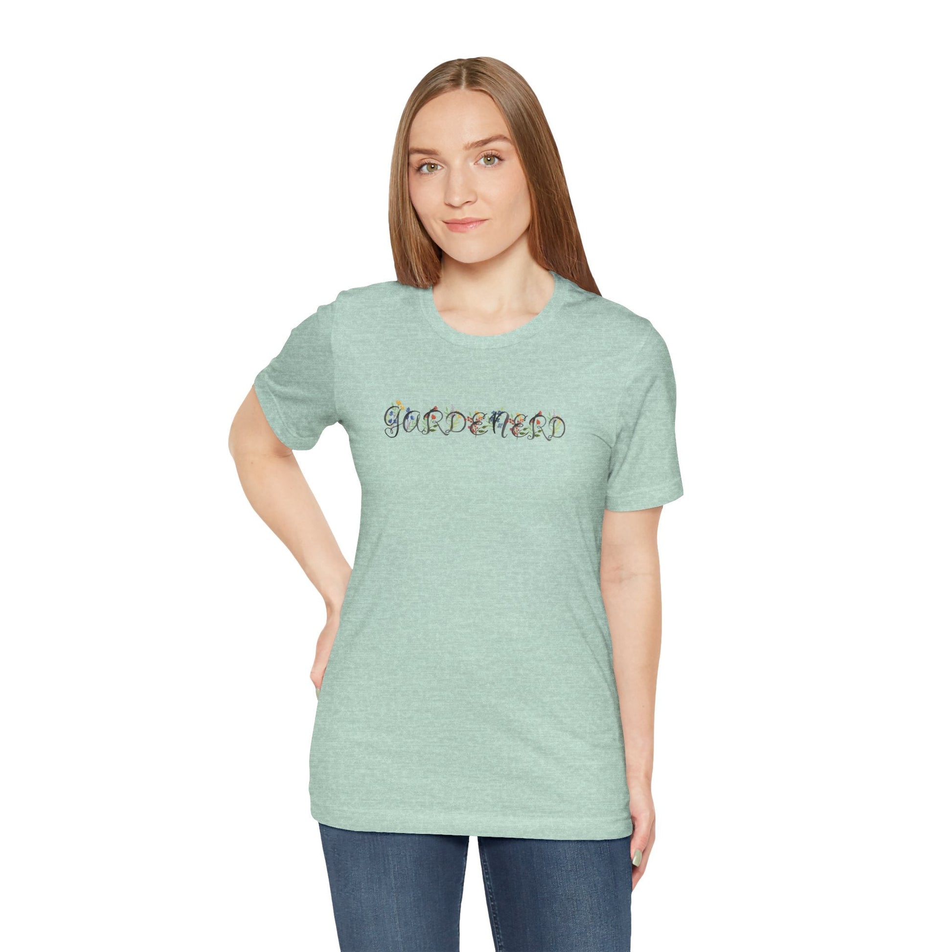 T-Shirt Gardenerd Unisex T-Shirt – Funny Garden Nerd Shirt with Watercolor Floral Design | Made in USA | Free Shipping
