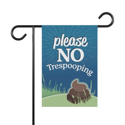 Funny dog and cat poop zone yard flag – No Trespooping sign | variant