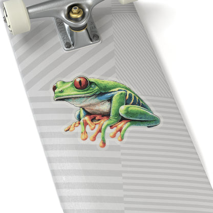 Red-Eyed Tree Frog Stickers | Quirky Frog Gift for Biology Nerds | Peel-and-Play Fun