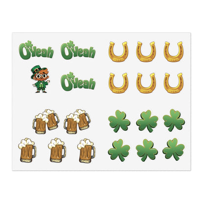 Find the Leprechaun Mini Stickers | Small St. Patrick’s Day Vinyl Decals | Shamrock Sticker Set