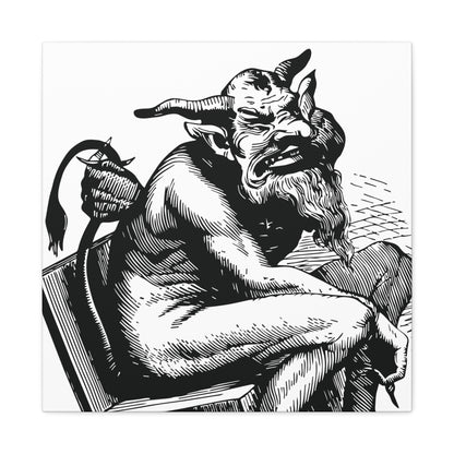 Belphégor from Dictionnaire Infernal 1863 — Victorian gothic sloth demon engraving canvas wall art | variant