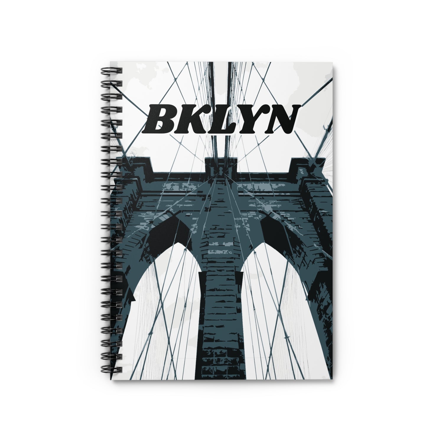Brooklyn Bridge NYC Ruled Line Spiral Notebook — Graphic — Front