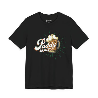 Funny Paddy Issues Irish T-Shirt with Shamrock Graphic and Retro St. Patrick’s Day Humor | variant