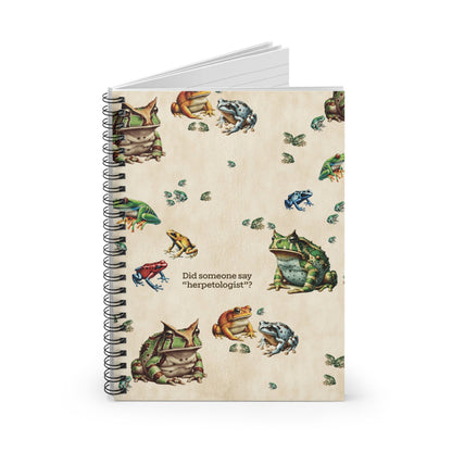 One-Size Paper products Biology Frogs Spiral Notebook | Ruled Line | 118-Page Journal