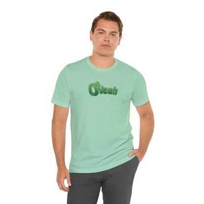 O'Yeah Retro Distressed T-Shirt | Funny Irish Graphic Tee | St. Patrick's Day Vintage-Looking Shirt