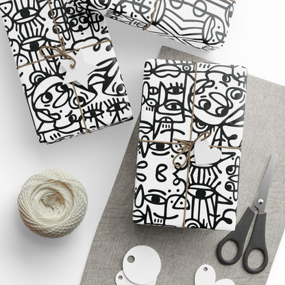 Peopling Gift Wrap – Fine Art Wrapping Paper for Introvert Fans