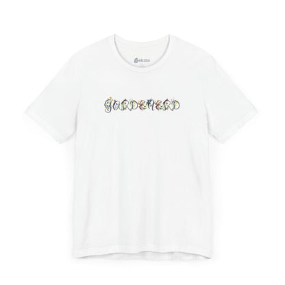 White-5XL T-Shirt Gardenerd Unisex T-Shirt – Funny Garden Nerd Shirt with Watercolor Floral Design | Made in USA | Free Shipping