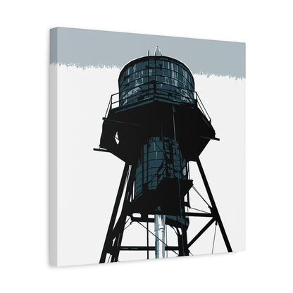 NYC Water Tower Square Stretched Canvas Print — Graphic — Detail