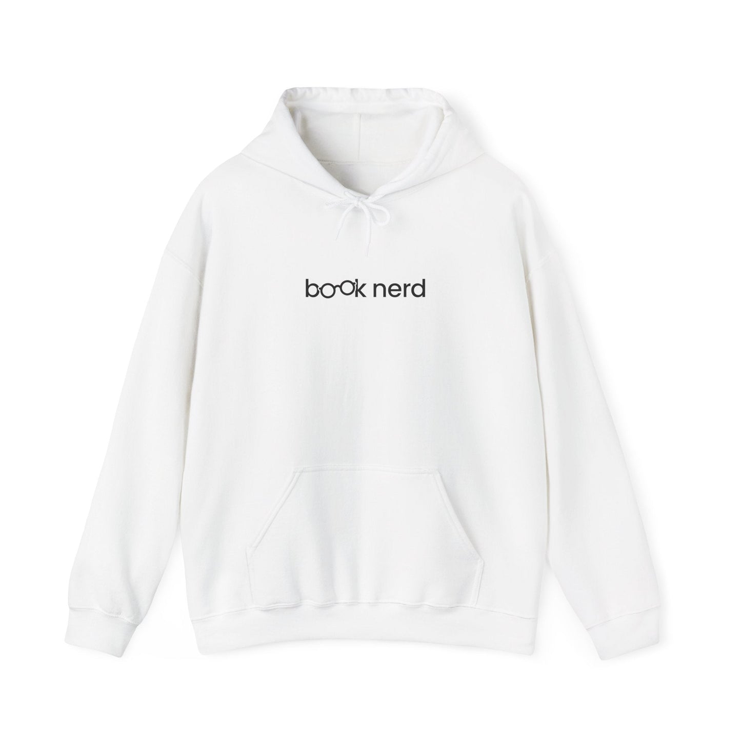 M / White Hoodie Book Nerd Unisex Heavy Blend™ Hooded Sweatshirt | Cozy Hoodie with Kangaroo Pocket