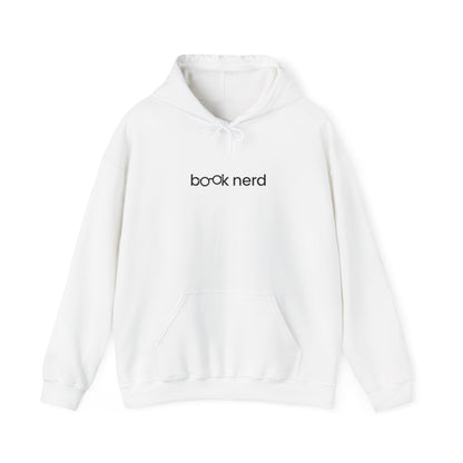 M / White Hoodie Book Nerd Unisex Heavy Blend™ Hooded Sweatshirt | Cozy Hoodie with Kangaroo Pocket