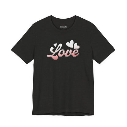 T-Shirt Love Heart Graphic Tee – Red Valentine’s Shirt