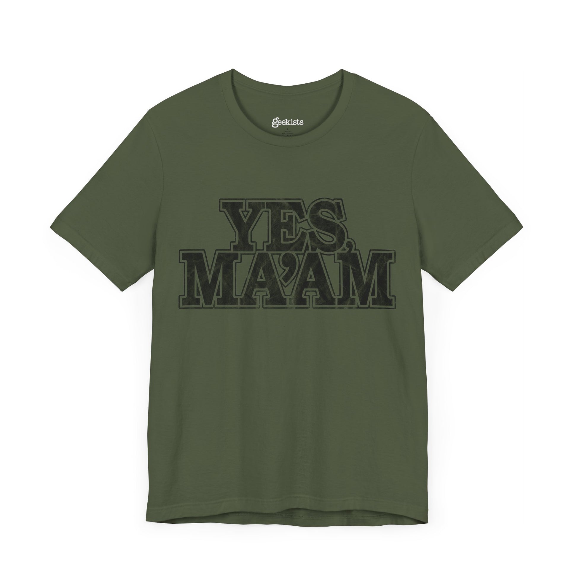 T-Shirt Crew neck Men's Clothing Retail Fit T-shirts Unisex Military Green