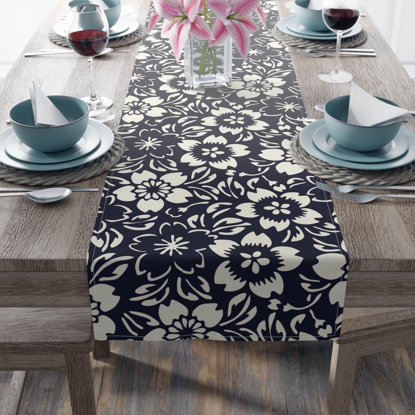 Kitchen & Dining Table Runner 16" × 90" Cotton Twill