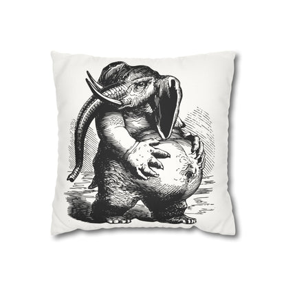 Behemoth from Dictionnaire Infernal 1863 — Victorian gothic elephant engraving throw pillow | hero