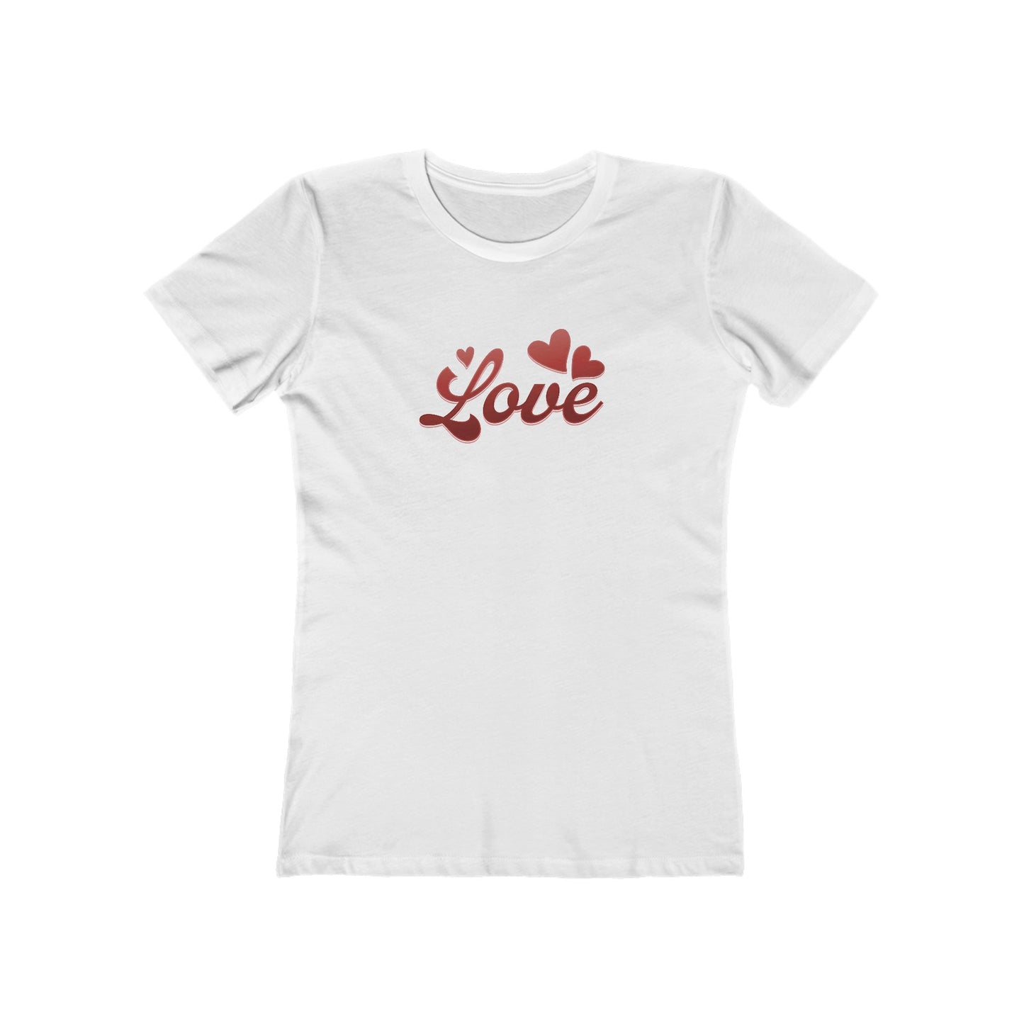 Solid-White-3XL T-Shirt Bursting with Love Women’s Boyfriend Tee | Romantic Valentine’s Shirt | Red & Pink for Feb 14