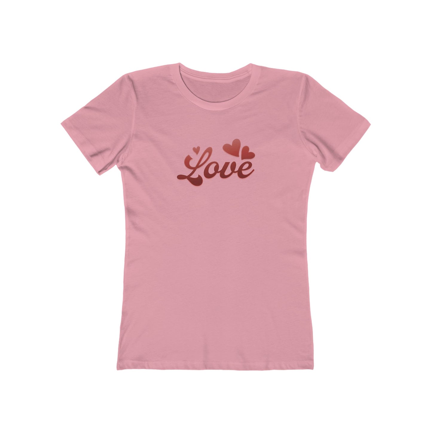 Solid-Light-Pink-2XL T-Shirt Bursting with Love Women’s Boyfriend Tee | Romantic Valentine’s Shirt | Red & Pink for Feb 14