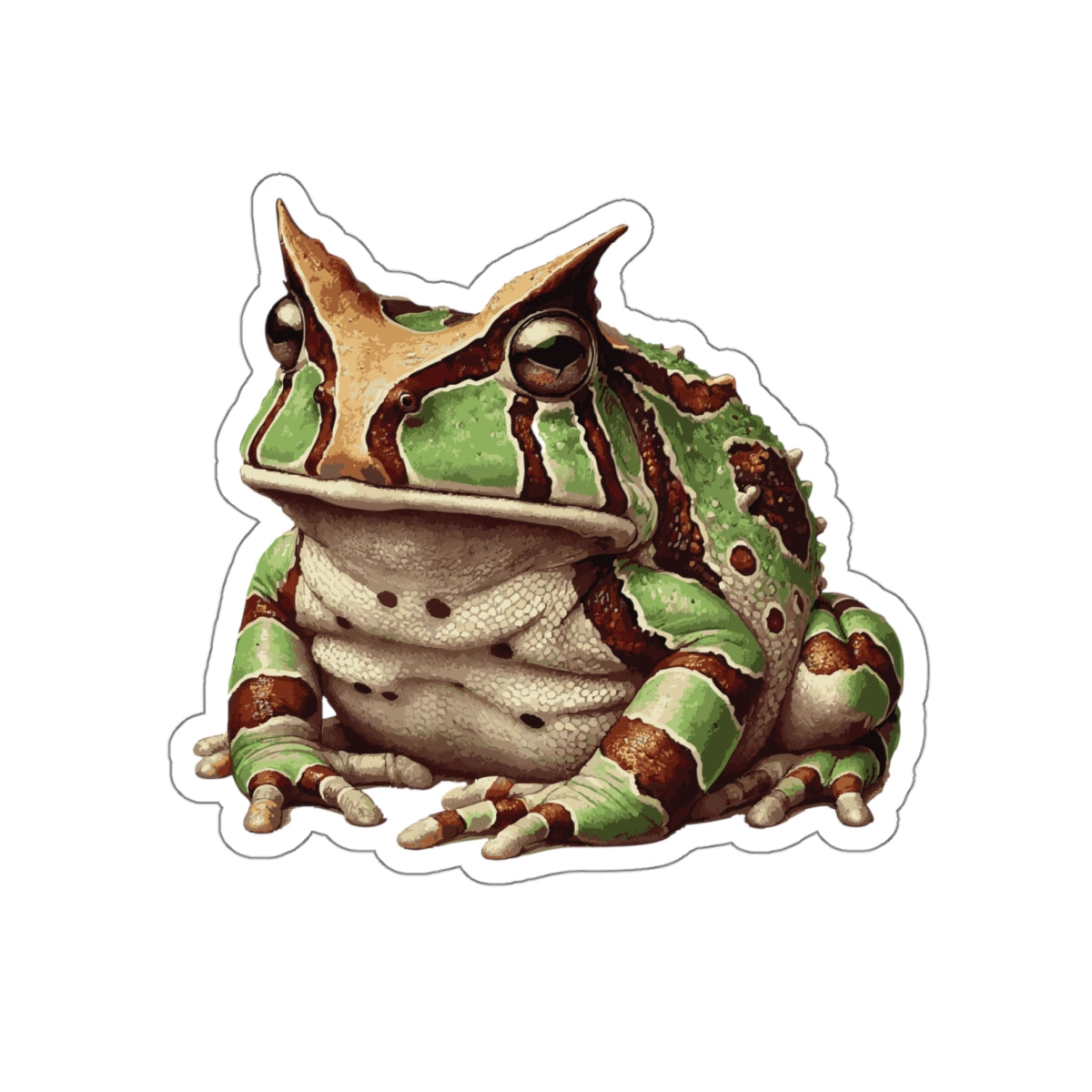 Argentine Horned Frog Stickers | Quirky Frog Gift for Biology Nerds | Peel-and-Play Fun