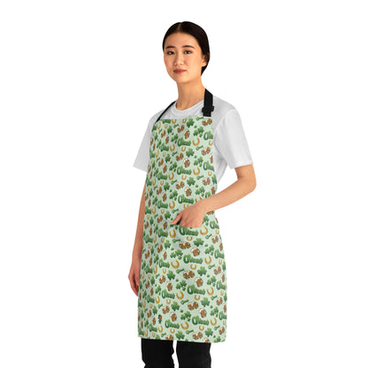 Find the Nerdy Leprechaun Kitchen Apron | Fun St. Patrick’s Day Cooking Gear | Shamrocks & Beer Print