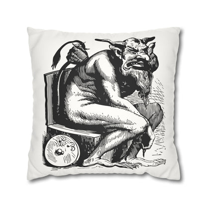 Belphégor from Dictionnaire Infernal 1863 — Victorian gothic sloth demon engraving throw pillow | variant