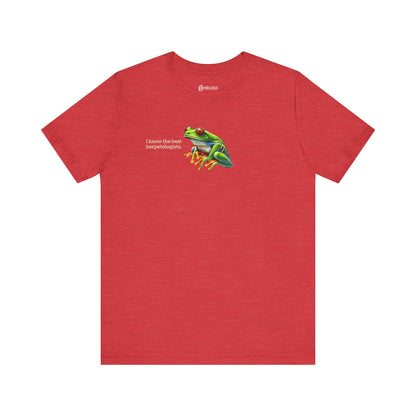 Heather-Red-3XL T-Shirt Frog T-Shirt for Herpetology Nerds | 8 Species Available | Unisex Lightweight Biology Tee