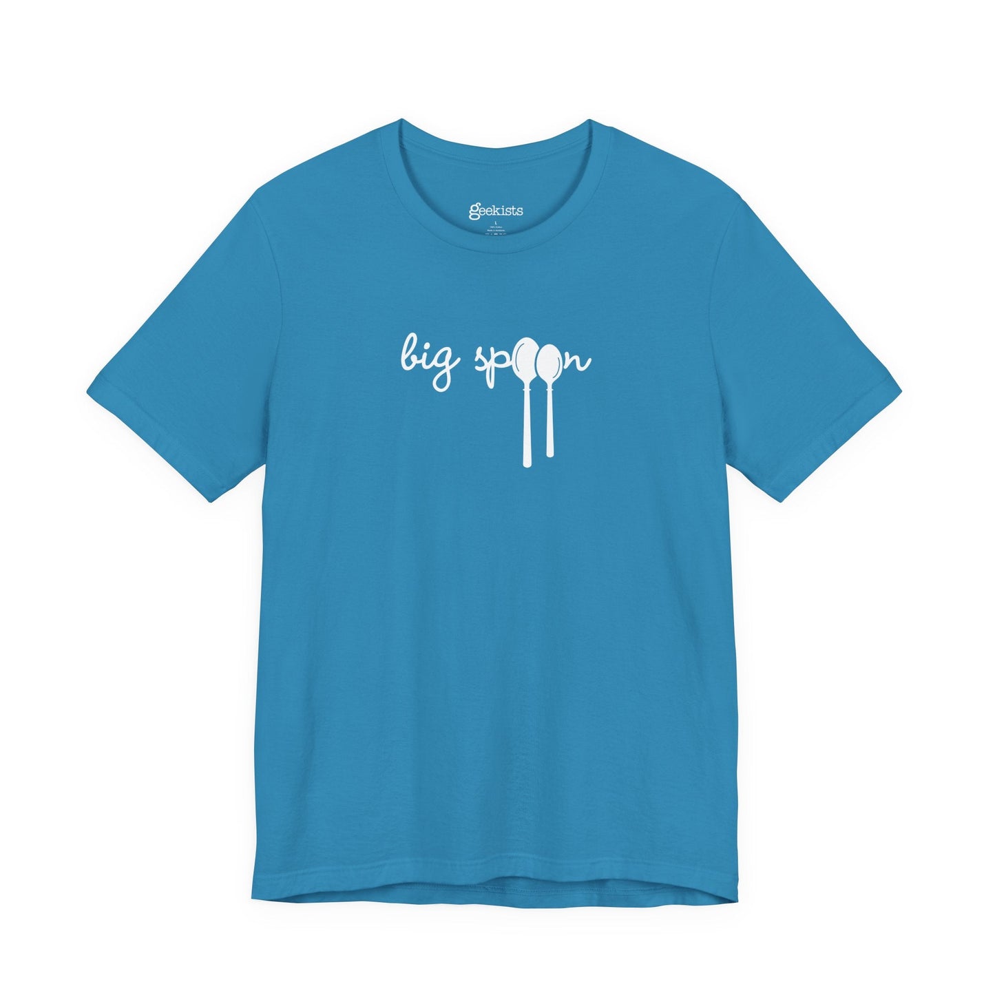 Aqua / 4XL Clothing Stuff > Shirts & Tops > Short Sleeve Jersey Tee Big Spoon | Short Sleeve Jersey Tee