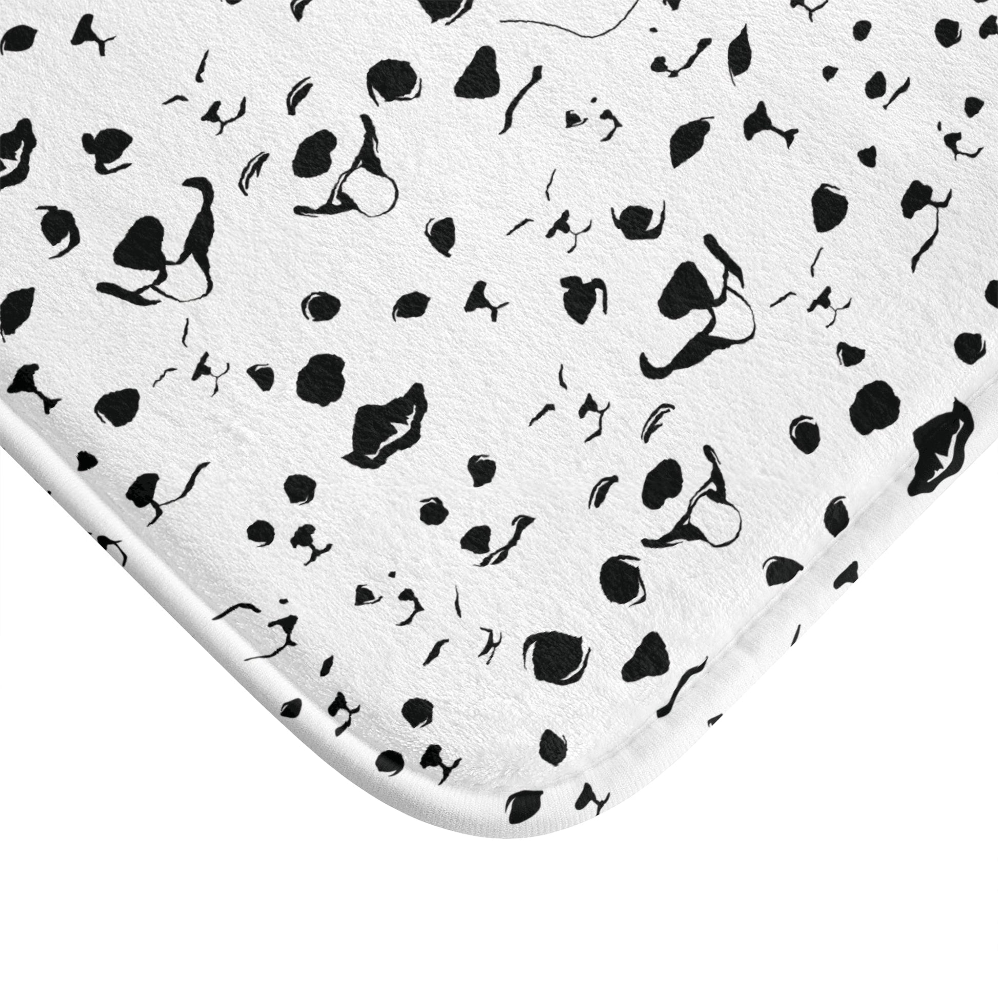 Funny Dog Lover Bath Mat | Pet Faces Bathroom Decor Mat | closeup