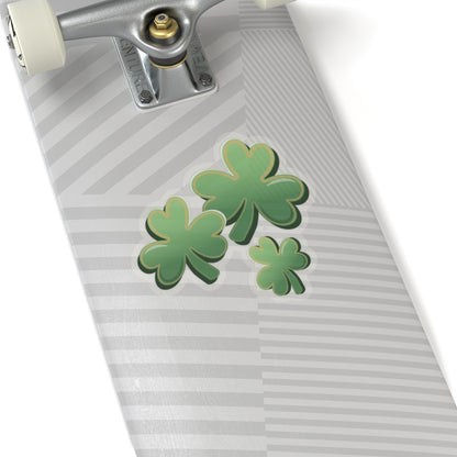 Shamrocks for Luck Vinyl Sticker | 3 Lucky Clovers