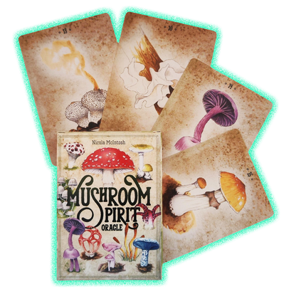 Games Magical Mushroom Oracle Deck | 36 Trippy Fungi Cards + Guidebook | Spiritual Gift for Nature Nerds & Conscious Explorers